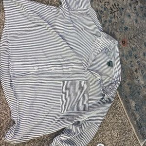 Wild fable stripped button down crop top